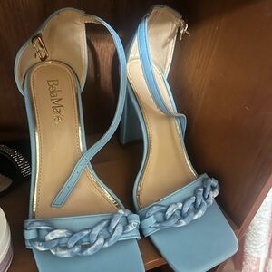 Bella Marie Women's Blue Heeled Sandals
